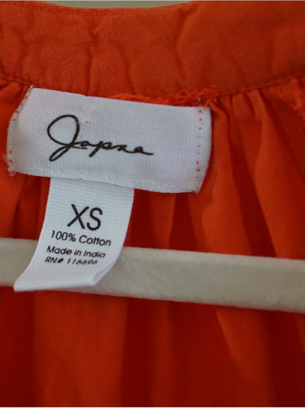 Japna Orange Puff Sleeve Mini Dress - Picture 2 of 6